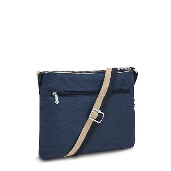 Kipling Alvar Crossbody Bags Endless Blue Embossed | CA 1056IL